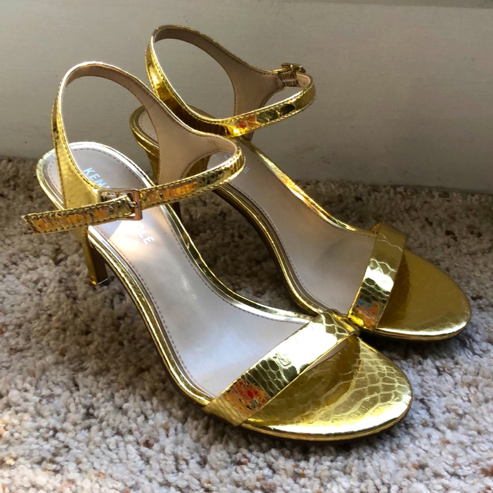Kenneth Cole gold heel sandal